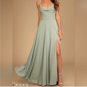 Lulus | Dresses | Lulus Valhalla Forest Green Sequin Laceup Maxi Dress |  Poshmark